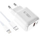 Caricatore da parete NCA20 2-PORT PD 20W / QC3.0 + Lightning Cable, bianca, Tech-Protect