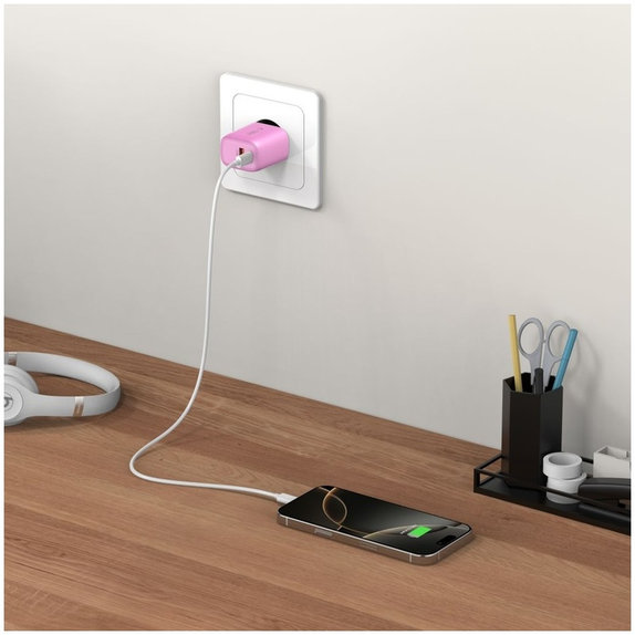Caricatore da parete NCA20 2-PORT PD 20W / QC3.0, Baby Pink, Tech-Protect