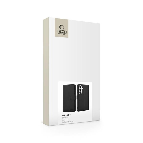 Custodia Wallet per Samsung S25 FE, nera, Tech-Protect