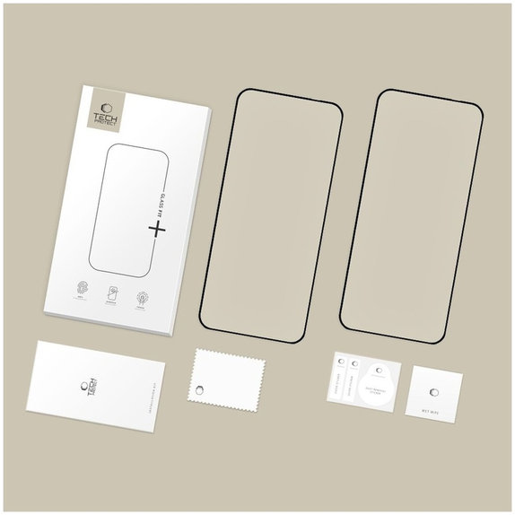Vetro temperato Glass Fit+ 2-PACK per Motorola Edge 50 Neo / 60 Neo, nera, Tech-Protect