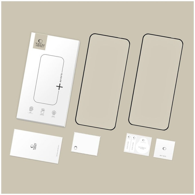 Vetro temperato Glass Fit+ 2-PACK per Motorola Edge 50 Neo / 60 Neo, nera, Tech-Protect