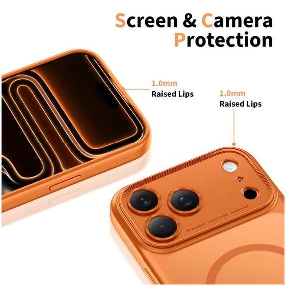 Custodia MagPeak MagSafe CC per iPhone 17 Pro, Matte Cosmic Orange, Tech-Protect