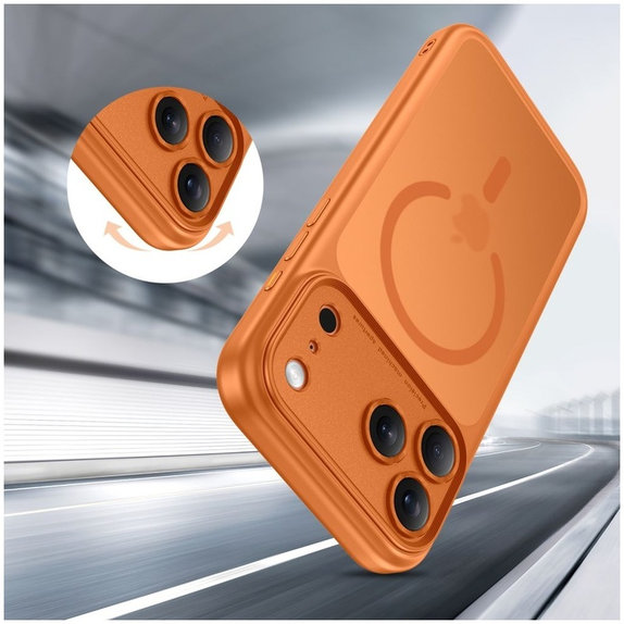 Custodia MagPeak MagSafe CC per iPhone 17 Pro Max, Matte Cosmic Orange, Tech-Protect