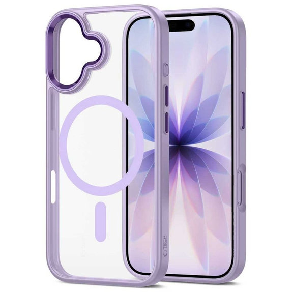 Custodia MagMat MagSafe per iPhone 17, Lavender/Clear, Tech-Protect