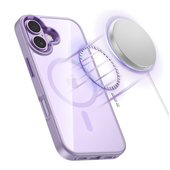 Custodia MagMat MagSafe per iPhone 17, Lavender/Clear, Tech-Protect