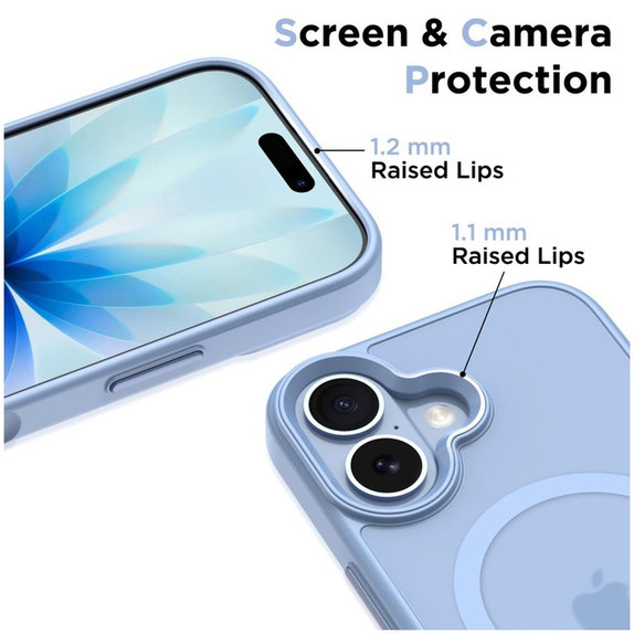 Custodia MagMat MagSafe per iPhone 17, Matte Mist Blue, Tech-Protect