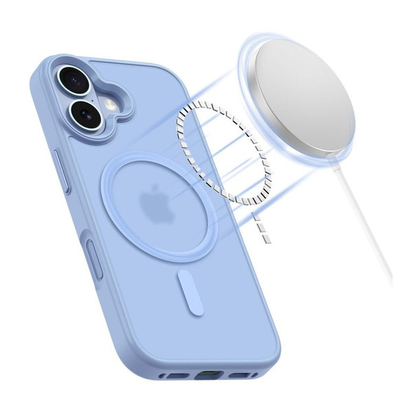 Custodia MagMat MagSafe per iPhone 17, Matte Mist Blue, Tech-Protect