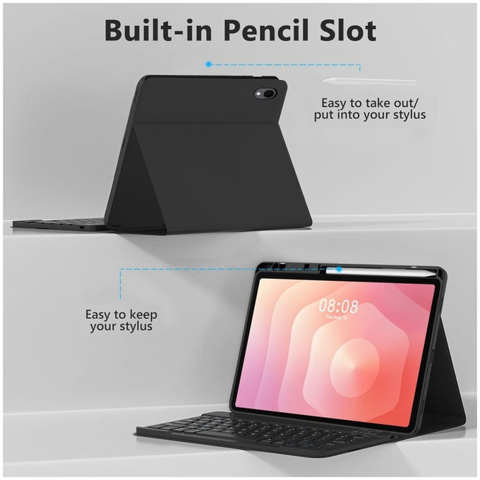 Custodia Sc Pen + Keyboard per Samsung Tab S11 11.0 X730 / X736B, nera, Tech-Protect