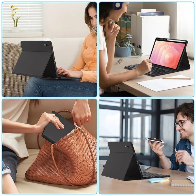 Custodia Sc Pen + Keyboard per Samsung Tab S11 11.0 X730 / X736B, nera, Tech-Protect