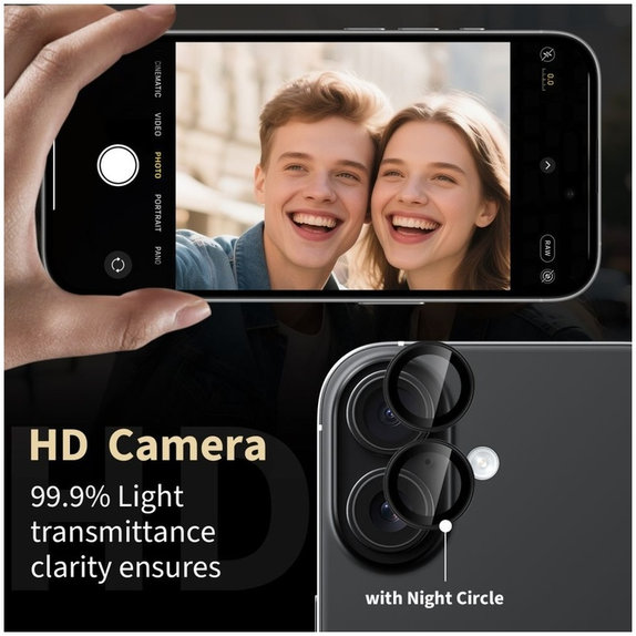 Protezione fotocamera Camring Fit+ per Xiaomi Poco M8 Pro / Redmi Note 15 Pro 5G / 15 Pro+ Plus 5G, nera, Tech-Protect