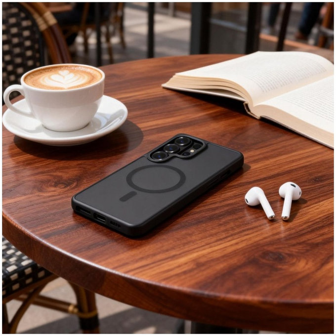 Cover MagCam MagSafe per Samsung S26 Ultra, Matte Black, Tech-Protect
