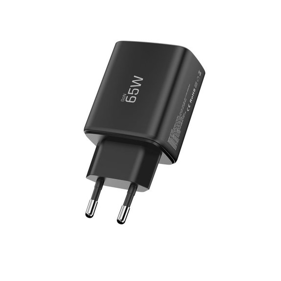 Caricatore da parete NCA65W-GAN 3-PORT PD 65W / QC3.0, nera, Tech-Protect