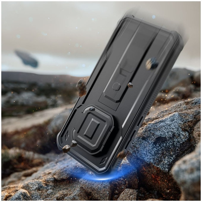 Custodia Kevlar Cam+ con 2 cornici anteriori per Xiaomi Redmi Note 15 Pro 5G, nero, Tech-Protect