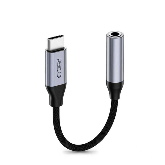 Adattatore Ultraboost USB-C To Mini Jack 3.5MM DAC, Iron Grey, Tech-Protect