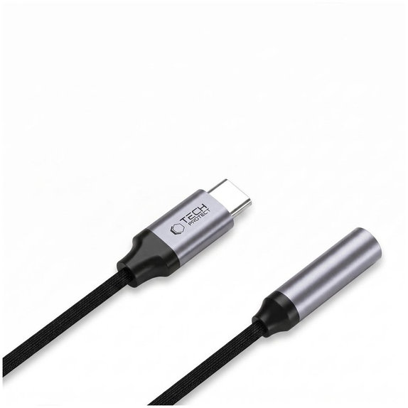 Adattatore Ultraboost USB-C To Mini Jack 3.5MM DAC, Iron Grey, Tech-Protect