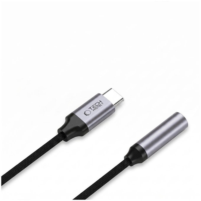 Adattatore Ultraboost USB-C To Mini Jack 3.5MM DAC, Iron Grey, Tech-Protect