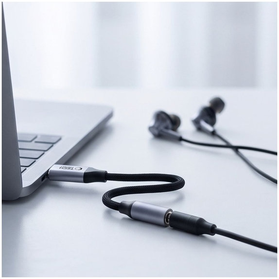 Adattatore Ultraboost USB-C To Mini Jack 3.5MM DAC, Iron Grey, Tech-Protect