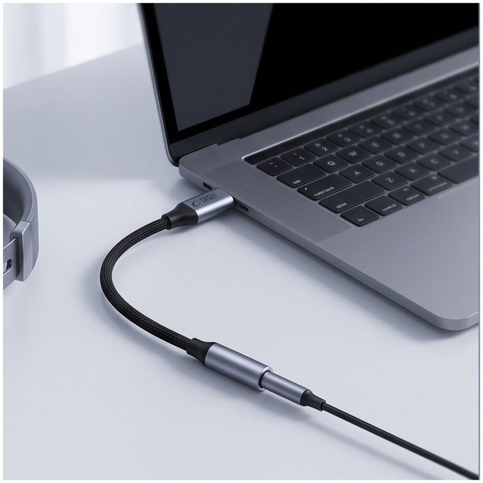 Adattatore Ultraboost USB-C To Mini Jack 3.5MM DAC, Iron Grey, Tech-Protect