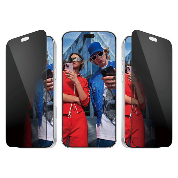 Vetro temperato UWF 2-Way Privacy con applicatore per iPhone 18 Pro Max, Nero, PanzerGlass