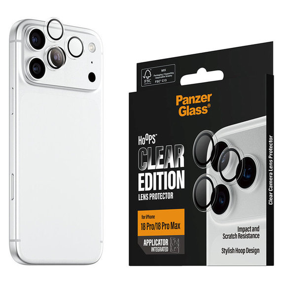 Protezione lente fotocamera Hoops per iPhone 18 Pro/18 Pro Max, Trasparente, PanzerGlass