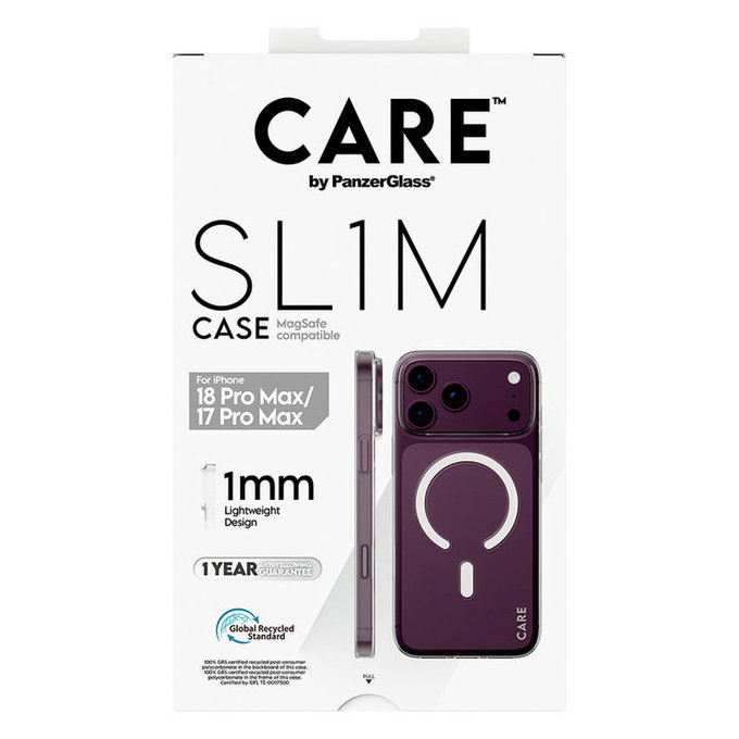 Custodia SL1M con MagSAFE per iPhone 18 Pro Max/17 Pro Max/16e, Trasparente, PanzerGlass