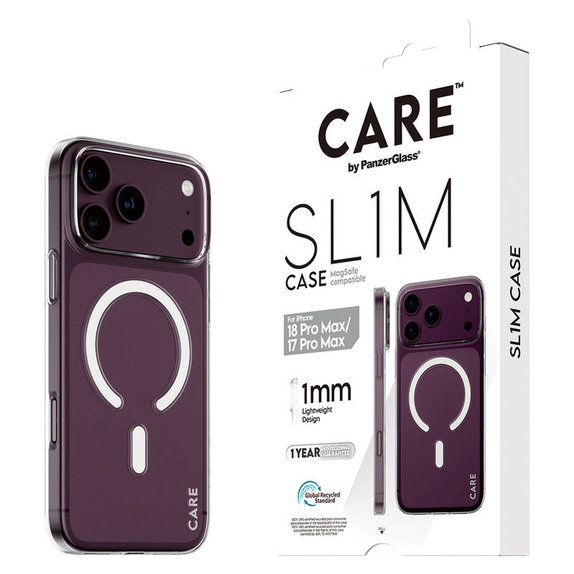 Custodia SL1M con MagSAFE per iPhone 18 Pro Max/17 Pro Max/16e, Trasparente, PanzerGlass