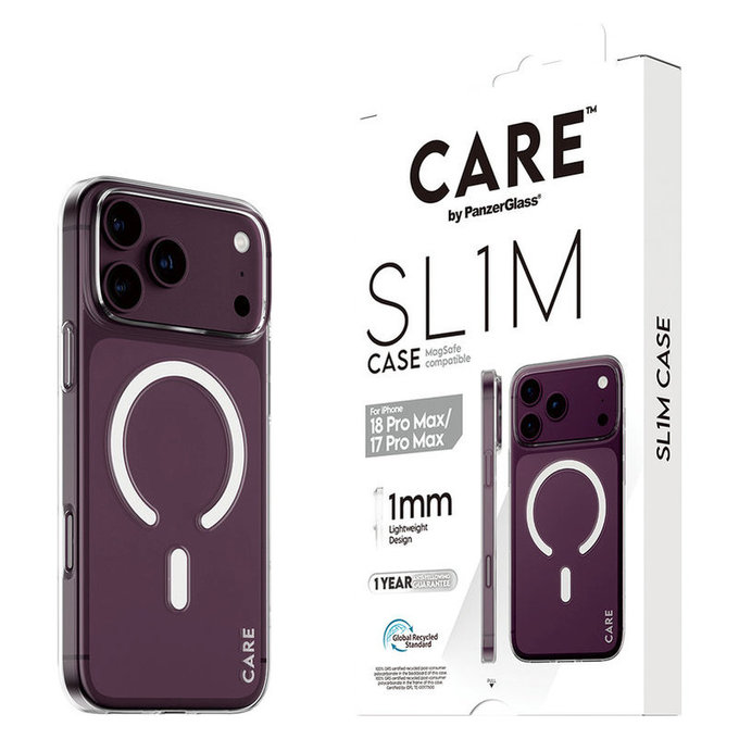 Custodia SL1M con MagSAFE per iPhone 18 Pro Max/17 Pro Max/16e, Trasparente, PanzerGlass