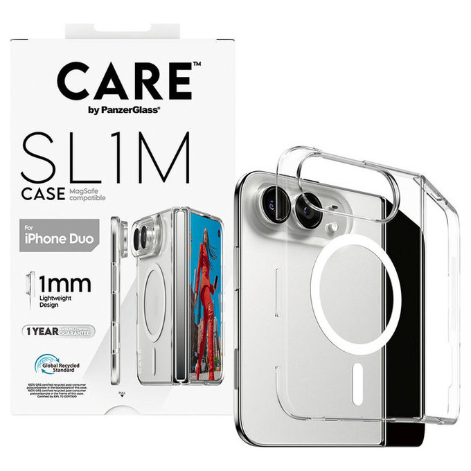 Custodia SL1M con MagSafe per iPhone Duo, Trasparente, PanzerGlass