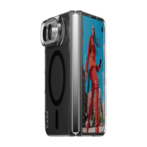 Custodia SL1M Smokey con MagSafe nero per iPhone Duo, PanzerGlass