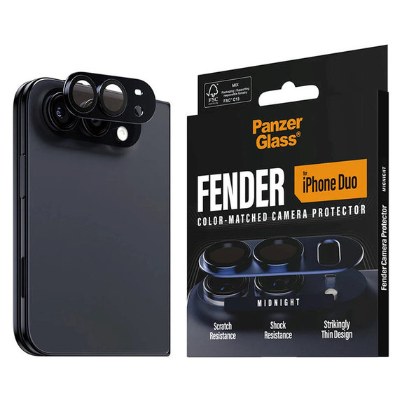 Protezione obiettivo Fender per iPhone Duo, Dark Blue, PanzerGlass