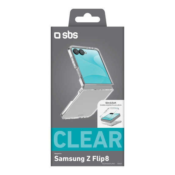 Custodia Crystal per Samsung Galaxy Z Flip8, Trasparente, SBS