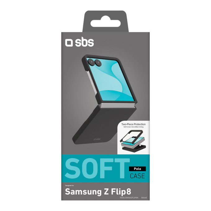 Custodia Instinct per Samsung Galaxy Z Flip8, Nero, SBS