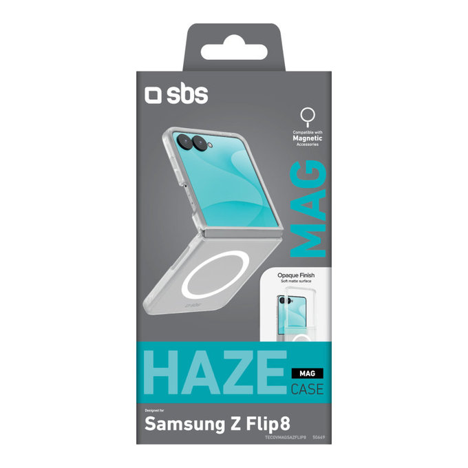 Custodia Haze Mag per Samsung Galaxy Z Flip8, Trasparente, SBS