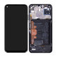 Schermo per Huawei P40 lite, Vetro touch con cornice, batteria, Midnight Black, 02353KFU, Genuine Service Pack