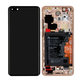 Schermo per Huawei P40 Pro, Vetro touch con cornice, batteria, sensore impronte digitali, Blush Gold, 02353PJL, Genuine Service Pack