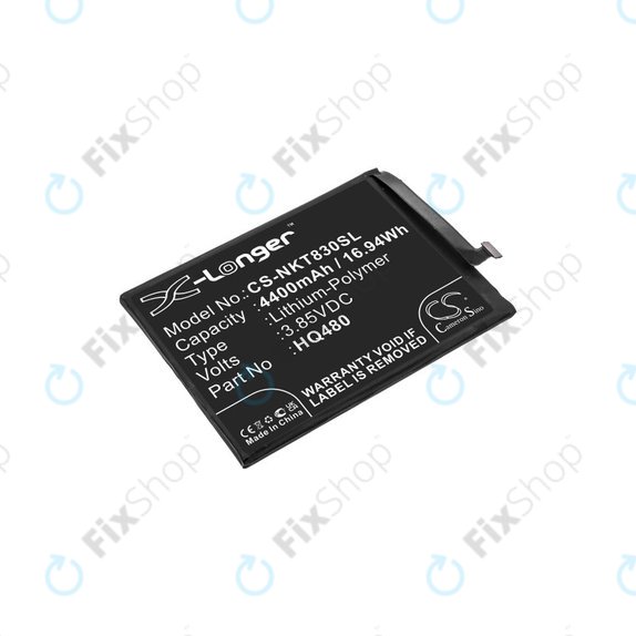 Batteria per Nokia 8.3 2020 5G, HQ480, Li-Pol, 3.85V, 4400mAh, HQ