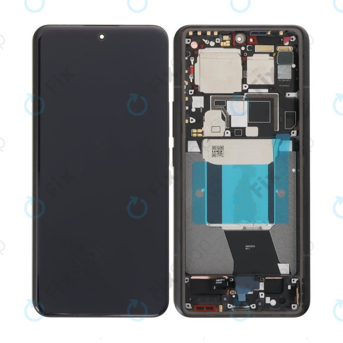 Schermo OLED per Xiaomi 14 Ultra, Black, Vetro touch con cornice