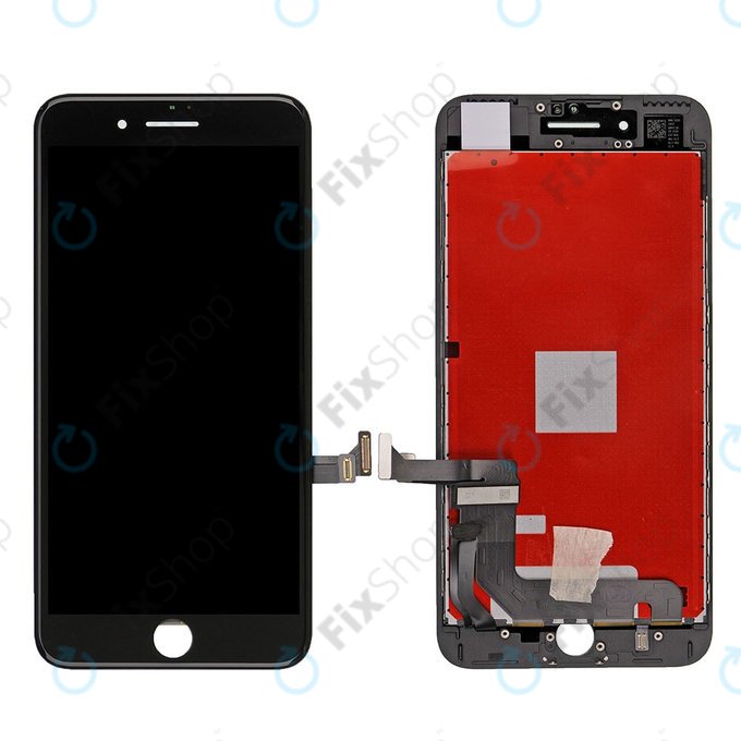Schermo per iPhone 7 Plus, Black, Vetro touch con cornice, Refurbished