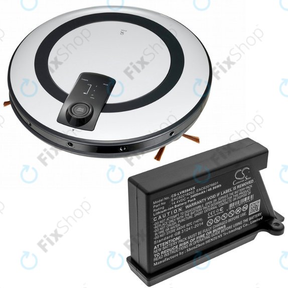 Batteria per LG HomBot-seriess, VR-seriess, EAC62218202, EAC62076601, Li-Ion, 3400mAh, 14.4V, HQ