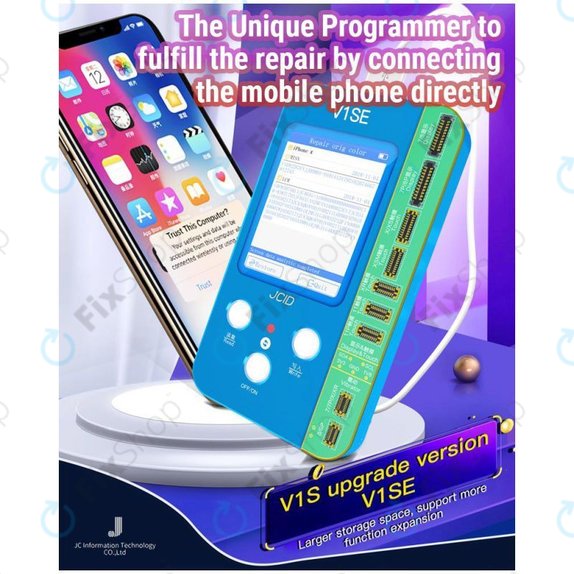Programmatore con schede LCD, batteria, impronta digitale, Face ID e serie 12 per iPhone 7 - 12 Pro Max, JC V1SE