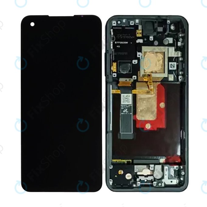 Schermo OLED per Asus Zenfone 10, Midnight Black, Vetro touch con cornice