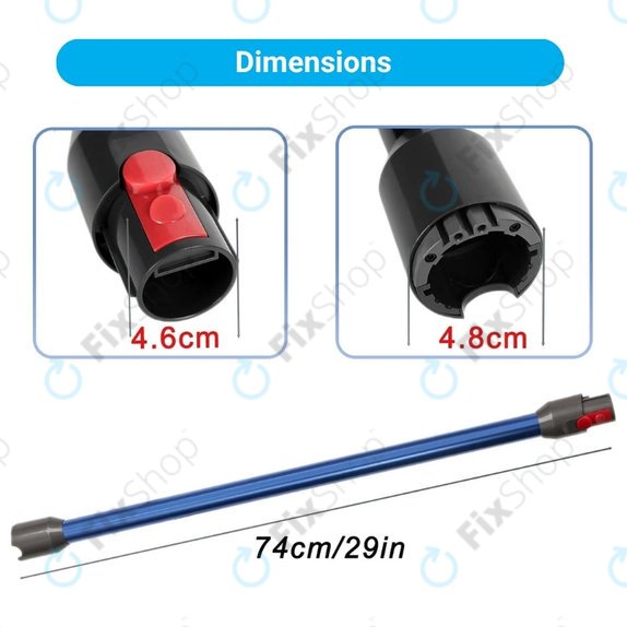 Tubo di aspirazione Blue per Dyson V12