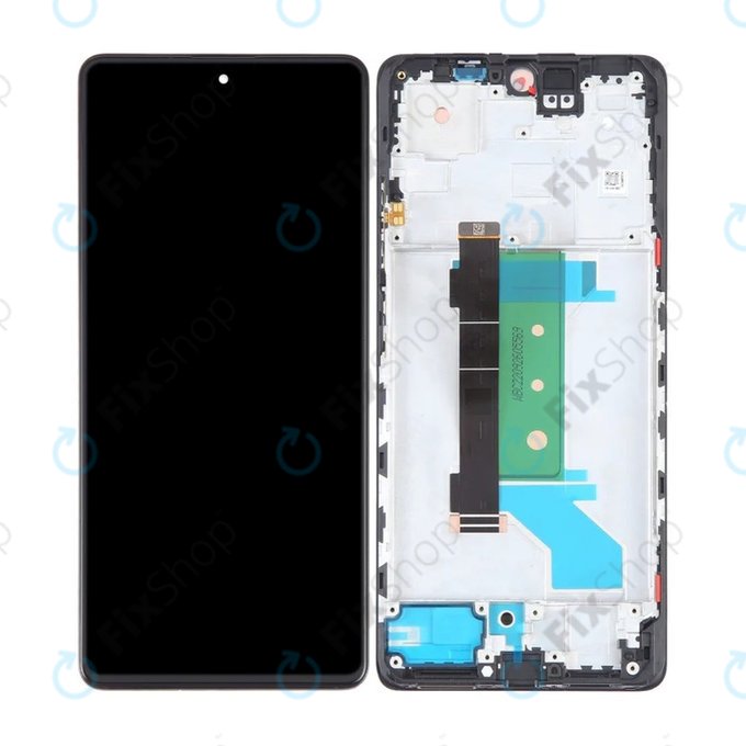 Schermo per Xiaomi Redmi Note 12 Pro+ 5G, Midnight Black, Vetro touch con cornice