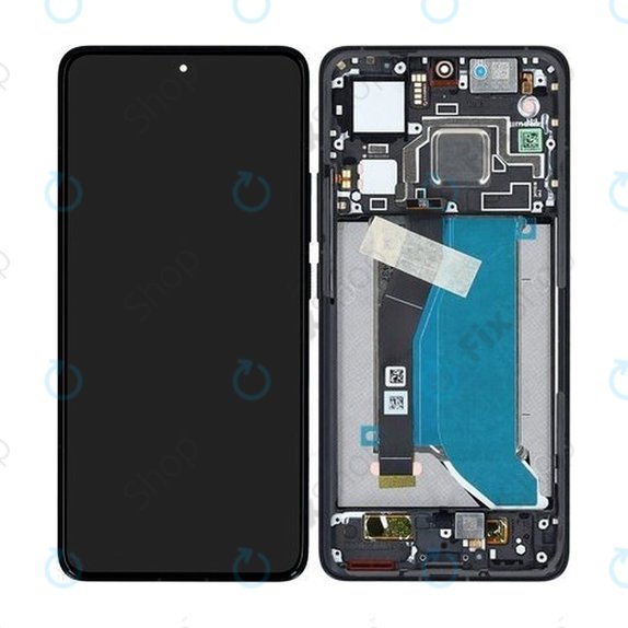 Schermo per Xiaomi 14T Pro, Titan Black, Vetro touch con cornice, 56001500N1200, Genuine Service Pack