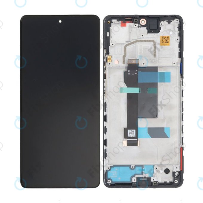 Schermo per Xiaomi Poco X5 Pro 22101320G 22101320I, Astral Black, Vetro touch con cornice