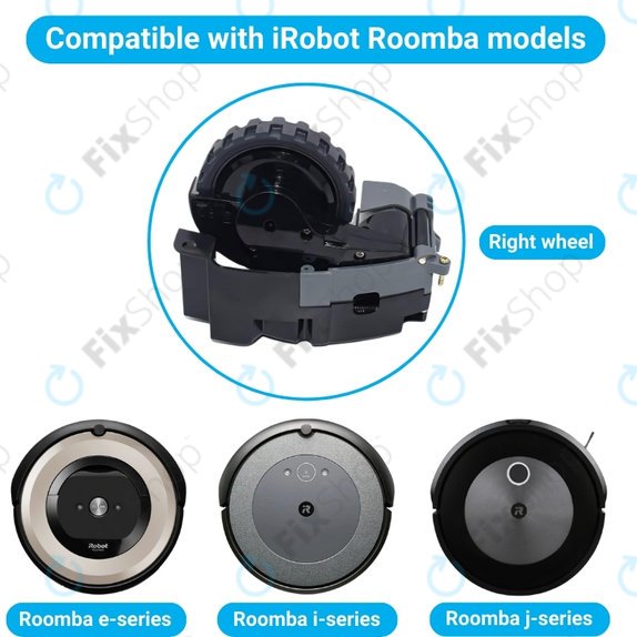 Ruota con motore (sinistra) per iRobot Roomba serie e, serie i, serie j