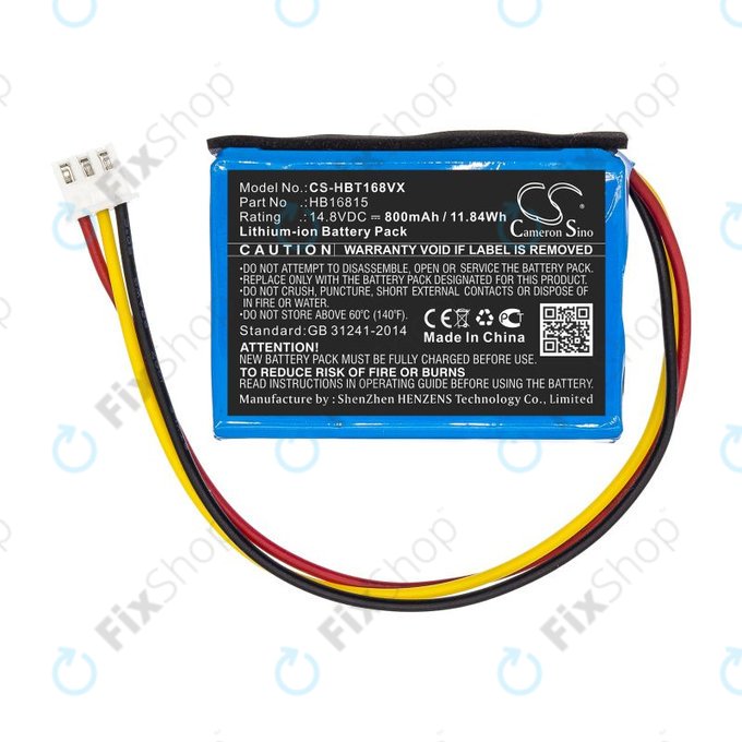 Batteria per Hobot 168, 188 198 268 288 298 368 388 HB16815, Li-Ion, 800mAh, 14.8V, HQ