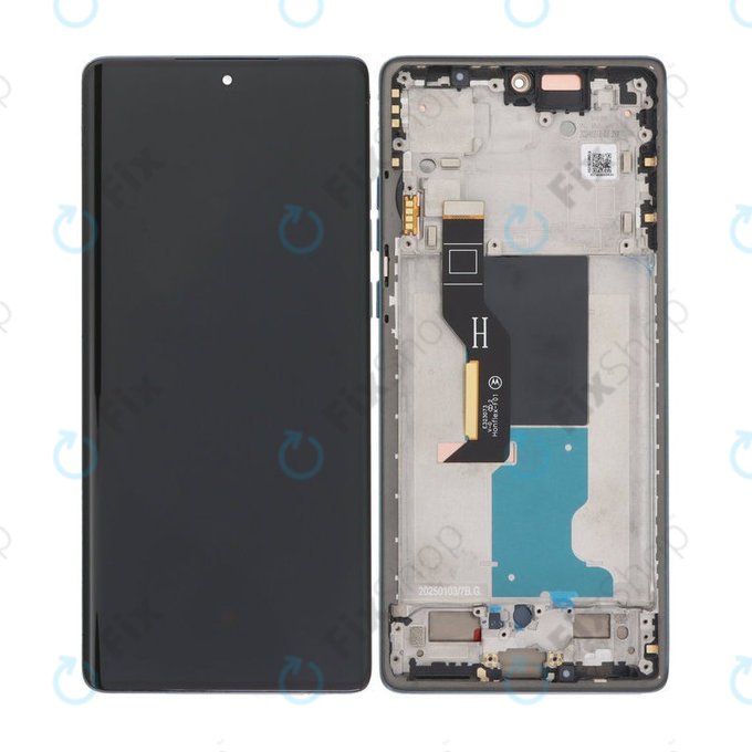 Schermo OLED per Motorola Edge 50 Fusion, Vetro touch con cornice, Forest Blue