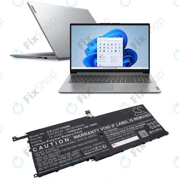Batteria per Lenovo X1, 00HW028, Li-Pol, 3300mAh, 15.2V, HQ