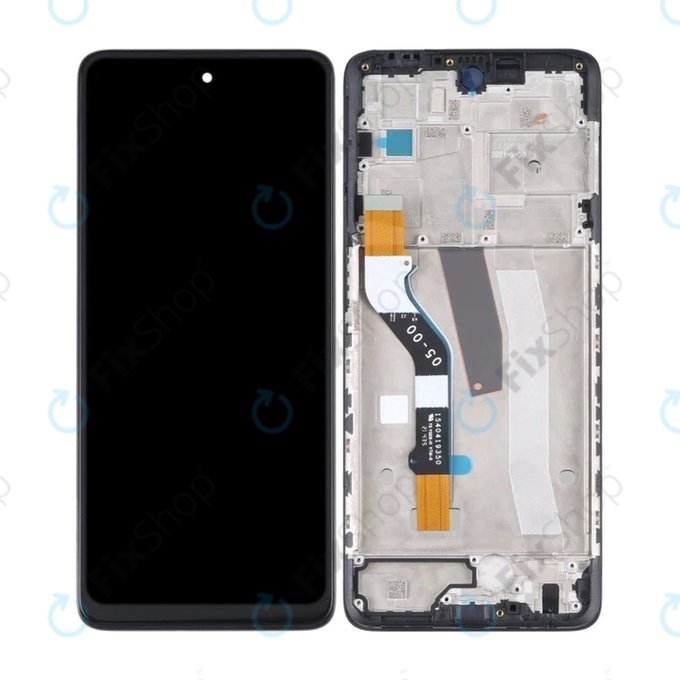 Schermo per Motorola Moto G51 XT2171, Black, Vetro touch con cornice